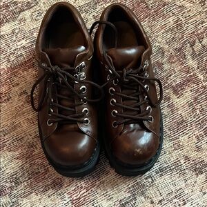 UNIF Seek Brown Leather Shoes